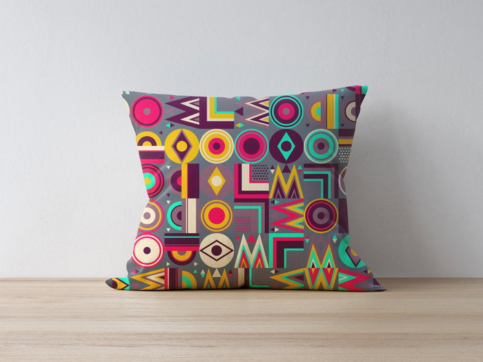 Aberto Design Funda de Cojín Multicolor 43 x 43 cm Aberto Design Funda de Cojín Multicolor 43 x 43 cm